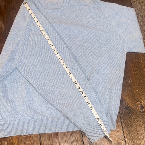 Cashmere Ben Hogan Men's Light Blue Crewneck Sweater Made in Italy - Picture 9 of 10